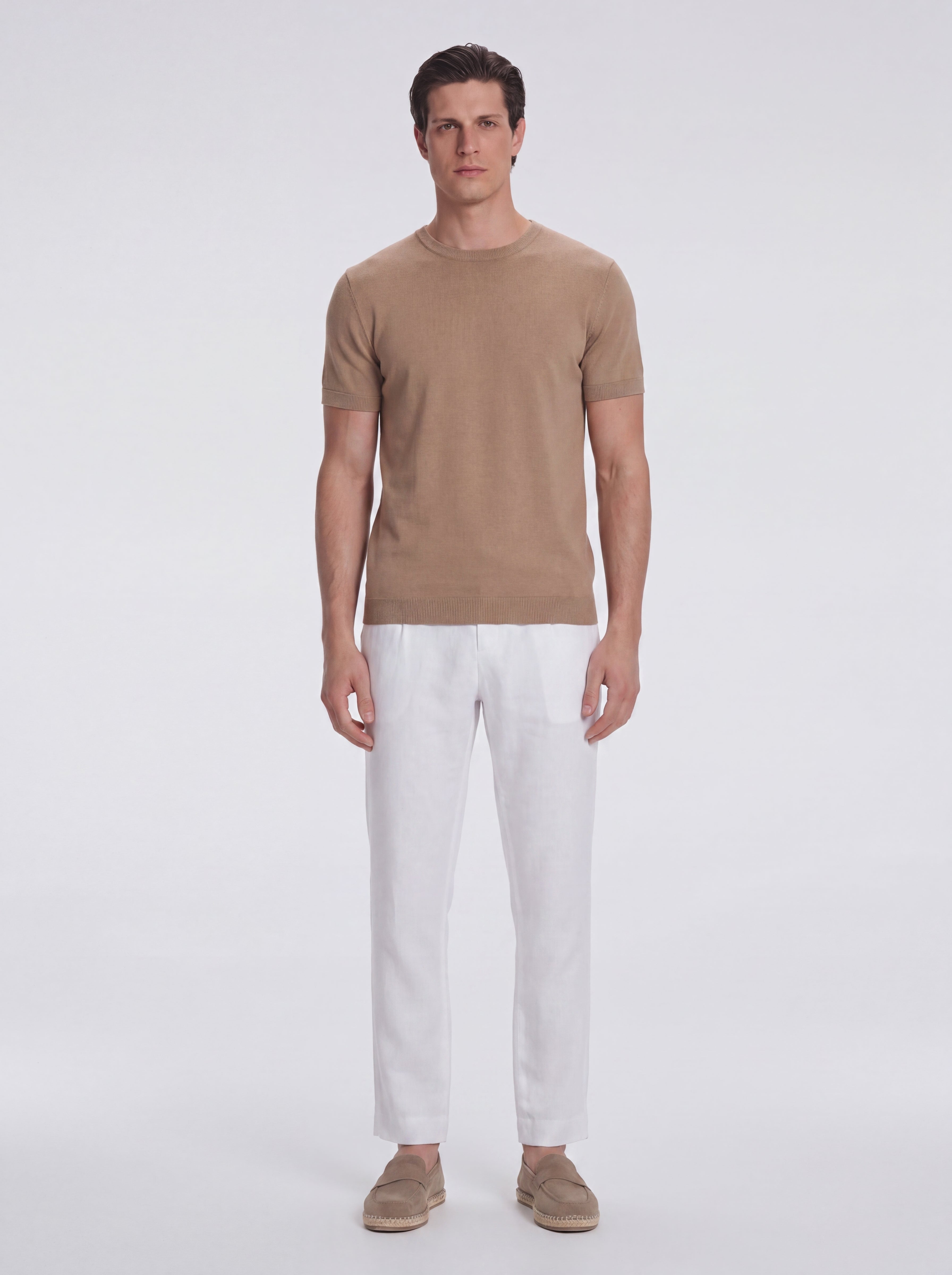 Baron Brown Round-Neck Cotton T-Shirt
