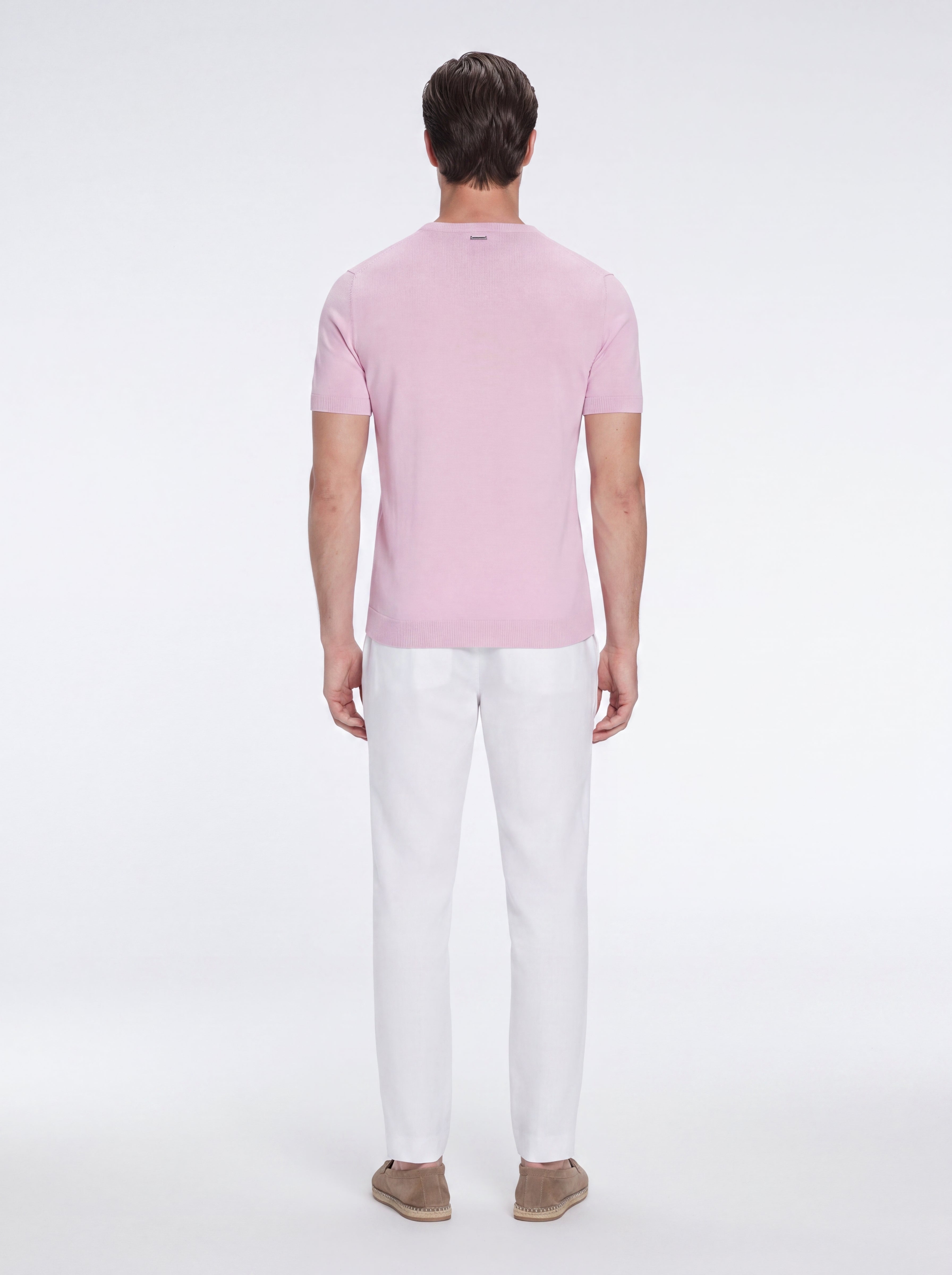 Baron Pink Round-Neck Cotton T-Shirt