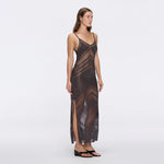 Beaulieu Black Metallic Knit Maxi Dress with V-Neckline and Side Slit | Moeva | Dress | Each week unveils new pieces—luxury swimwear, fluid resort silhouettes, and elevated summer-to-evening essentials designed to carry you from coastal escapes to city nights.