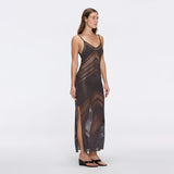 Beaulieu Black Metallic Knit Maxi Dress with V-Neckline and Side Slit | Moeva | Dress | Each week unveils new pieces—luxury swimwear, fluid resort silhouettes, and elevated summer-to-evening essentials designed to carry you from coastal escapes to city nights.