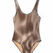 Birdie Black Optical Kids One Piece laid flat, highlighting the elegant black print and fully lined design.
