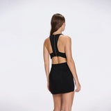 Bodrum Crop Top And Riviera Black-White Asymmetric Mini Skort Set | Moeva | RTW Bustiers | Each week unveils new pieces—luxury swimwear, fluid resort silhouettes, and elevated summer-to-evening essentials designed to carry you from coastal escapes to city nights.