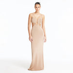 Calla Bronze Knitted U-Wire Maxi Dress with Cut-Outs | Moeva | Dress | Each week unveils new pieces—luxury swimwear, fluid resort silhouettes, and elevated summer-to-evening essentials designed to carry you from coastal escapes to city nights.