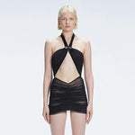 Carolina Black Cut-Out Halter Swimdress | Moeva | Swimsuit | Each week unveils new pieces—luxury swimwear, fluid resort silhouettes, and elevated summer-to-evening essentials designed to carry you from coastal escapes to city nights.