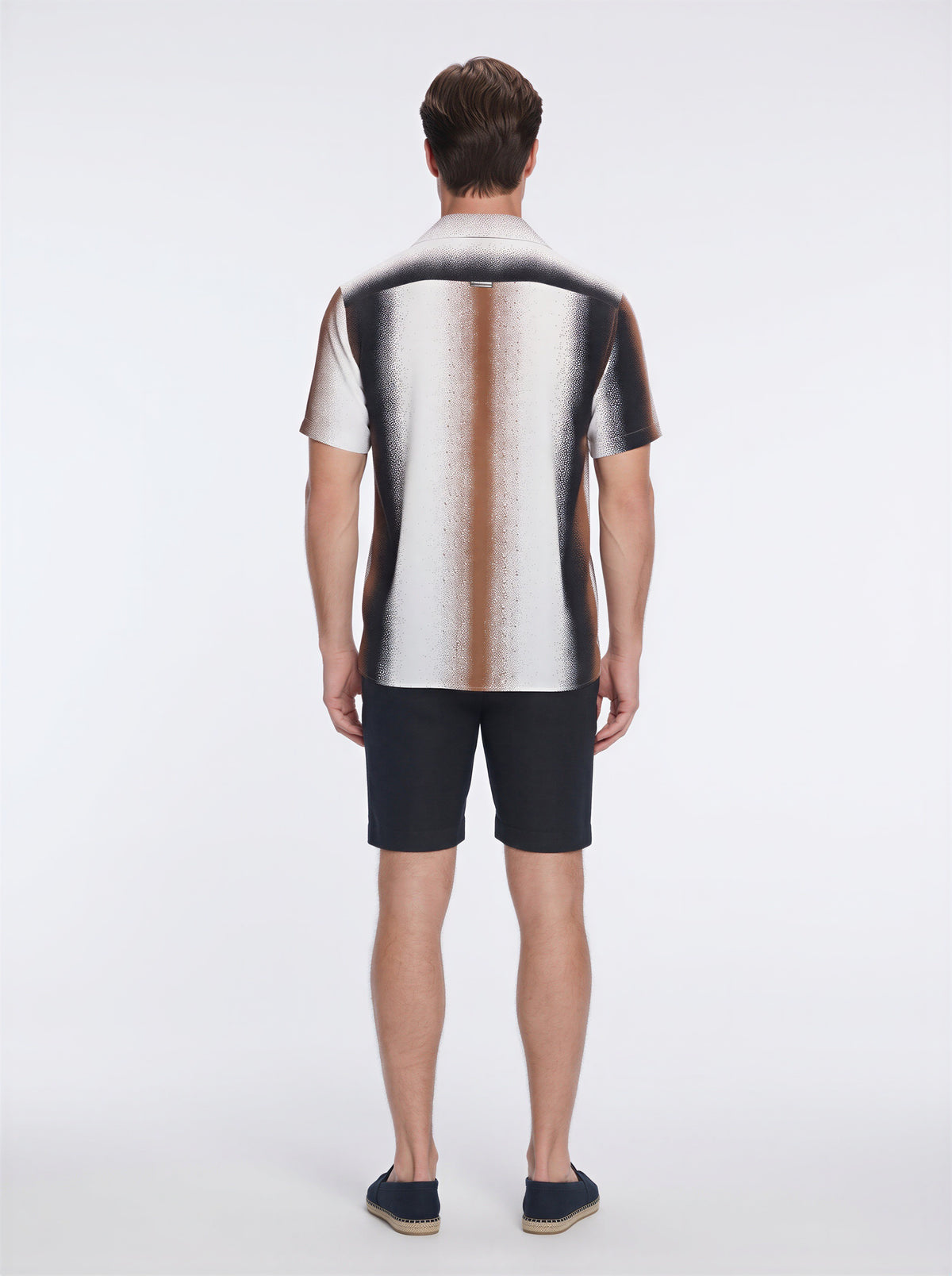 Caspian Black Degraded Tencel Camp-Collar Shirt | Moeva | Shirt | Each week unveils new pieces—luxury swimwear, fluid resort silhouettes, and elevated summer-to-evening essentials designed to carry you from coastal escapes to city nights.