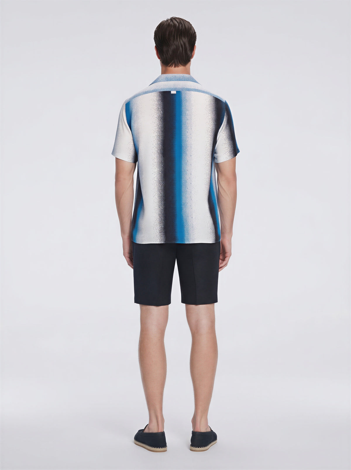 Caspian Blue Degraded Tencel Camp-Collar Shirt | Moeva | Shirt | Each week unveils new pieces—luxury swimwear, fluid resort silhouettes, and elevated summer-to-evening essentials designed to carry you from coastal escapes to city nights.