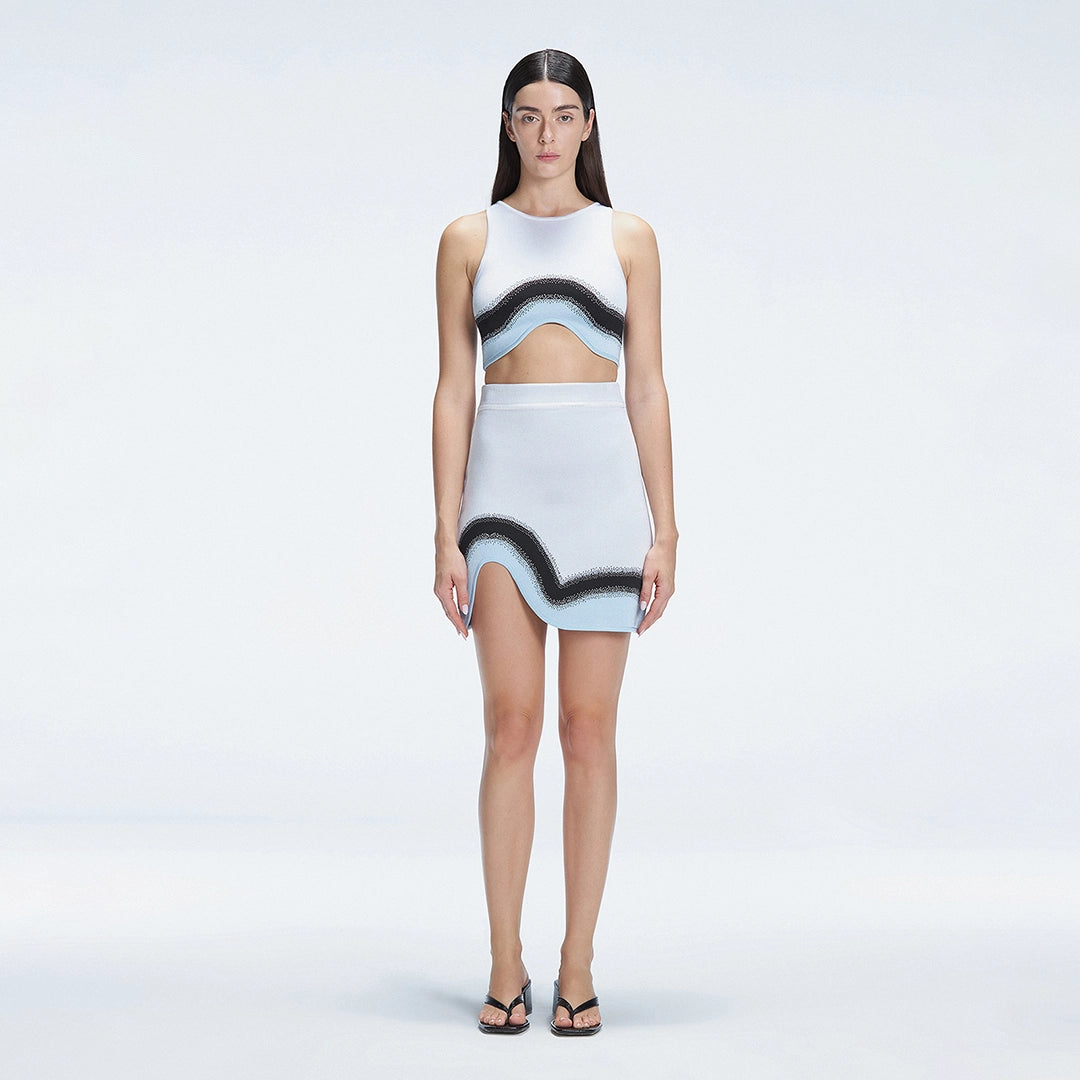Cecilia Blue Degraded Knit Crop Top | Moeva | | Each week unveils new pieces—luxury swimwear, fluid resort silhouettes, and elevated summer-to-evening essentials designed to carry you from coastal escapes to city nights.