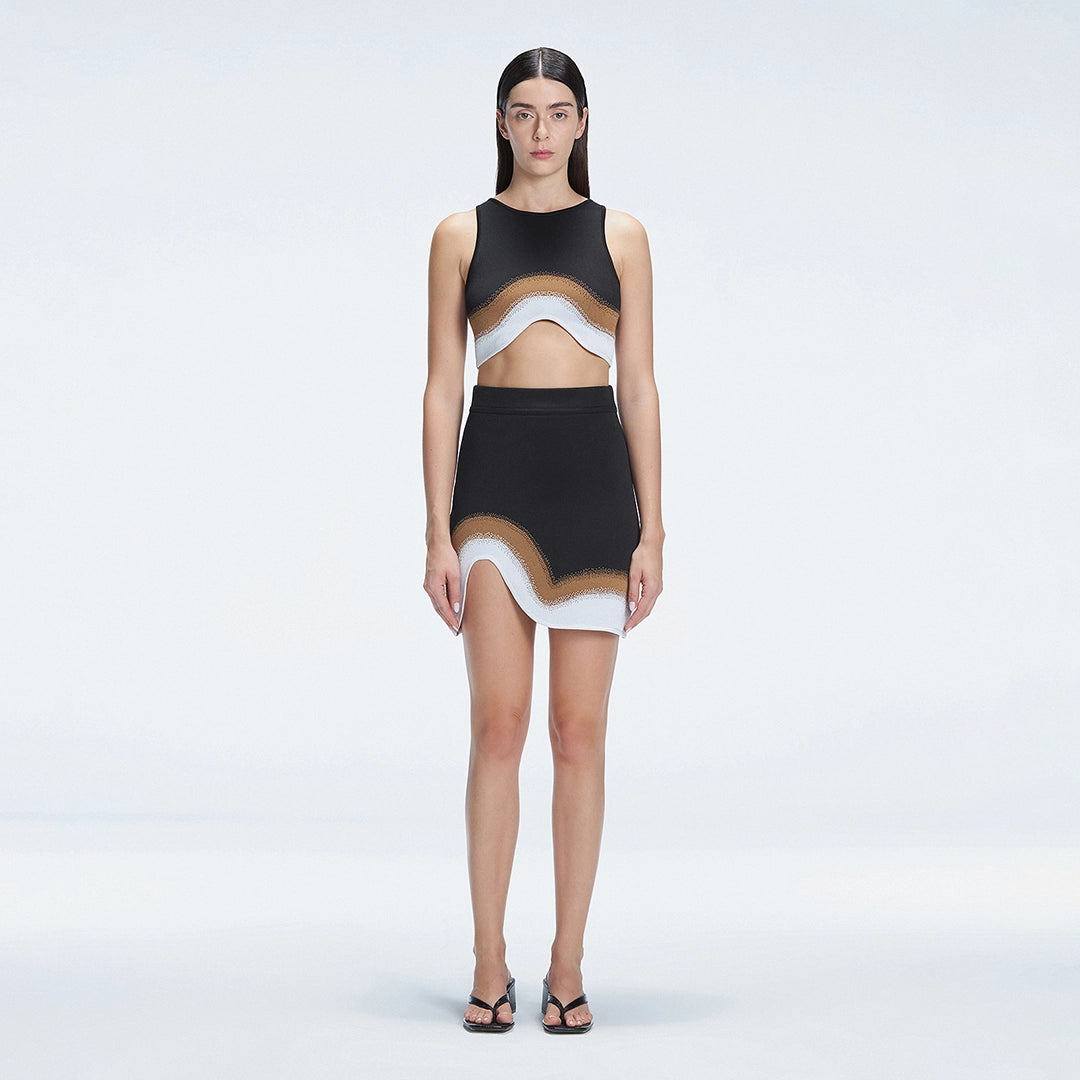 Cecilia Black Degraded Knit Crop Top | Moeva | | Each week unveils new pieces—luxury swimwear, fluid resort silhouettes, and elevated summer-to-evening essentials designed to carry you from coastal escapes to city nights.