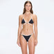 Cobie Black-White Triangle Mid Coverage Textured Bikini Set | Moeva | Bikini Sets | Each week unveils new pieces—luxury swimwear, fluid resort silhouettes, and elevated summer-to-evening essentials designed to carry you from coastal escapes to city nights.