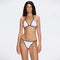 Cobie White-Black Triangle Mid Coverage Textured Bikini Set | Moeva | Bikini Sets | Each week unveils new pieces—luxury swimwear, fluid resort silhouettes, and elevated summer-to-evening essentials designed to carry you from coastal escapes to city nights.