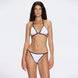 Cobie White-Black Triangle Mid Coverage Textured Bikini Set | Moeva | Bikini Sets | Each week unveils new pieces—luxury swimwear, fluid resort silhouettes, and elevated summer-to-evening essentials designed to carry you from coastal escapes to city nights.