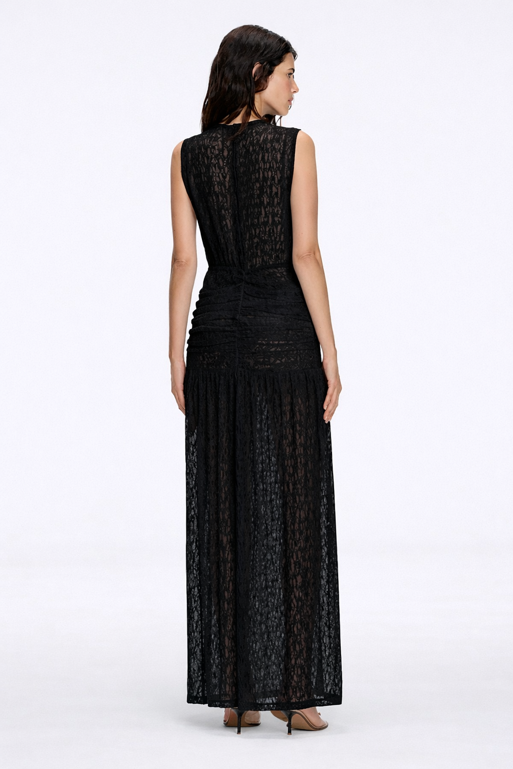 Aveline Black Sleeveless Lace Maxi Kaftan Dress | Moeva | Kaftan | Each week unveils new pieces—luxury swimwear, fluid resort silhouettes, and elevated summer-to-evening essentials designed to carry you from coastal escapes to city nights.