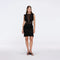 Diani Black Fringe Detail Sheer Panel Open Back Mini Dress | Moeva | RTW Dresses | Each week unveils new pieces—luxury swimwear, fluid resort silhouettes, and elevated summer-to-evening essentials designed to carry you from coastal escapes to city nights.