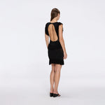 Diani Black Fringe Detail Sheer Panel Open Back Mini Dress | Moeva | RTW Dresses | Each week unveils new pieces—luxury swimwear, fluid resort silhouettes, and elevated summer-to-evening essentials designed to carry you from coastal escapes to city nights.
