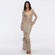 Elba Khaki Long Sleeve Knit Fringe Maxi Dress | Moeva | Dress | Each week unveils new pieces—luxury swimwear, fluid resort silhouettes, and elevated summer-to-evening essentials designed to carry you from coastal escapes to city nights.