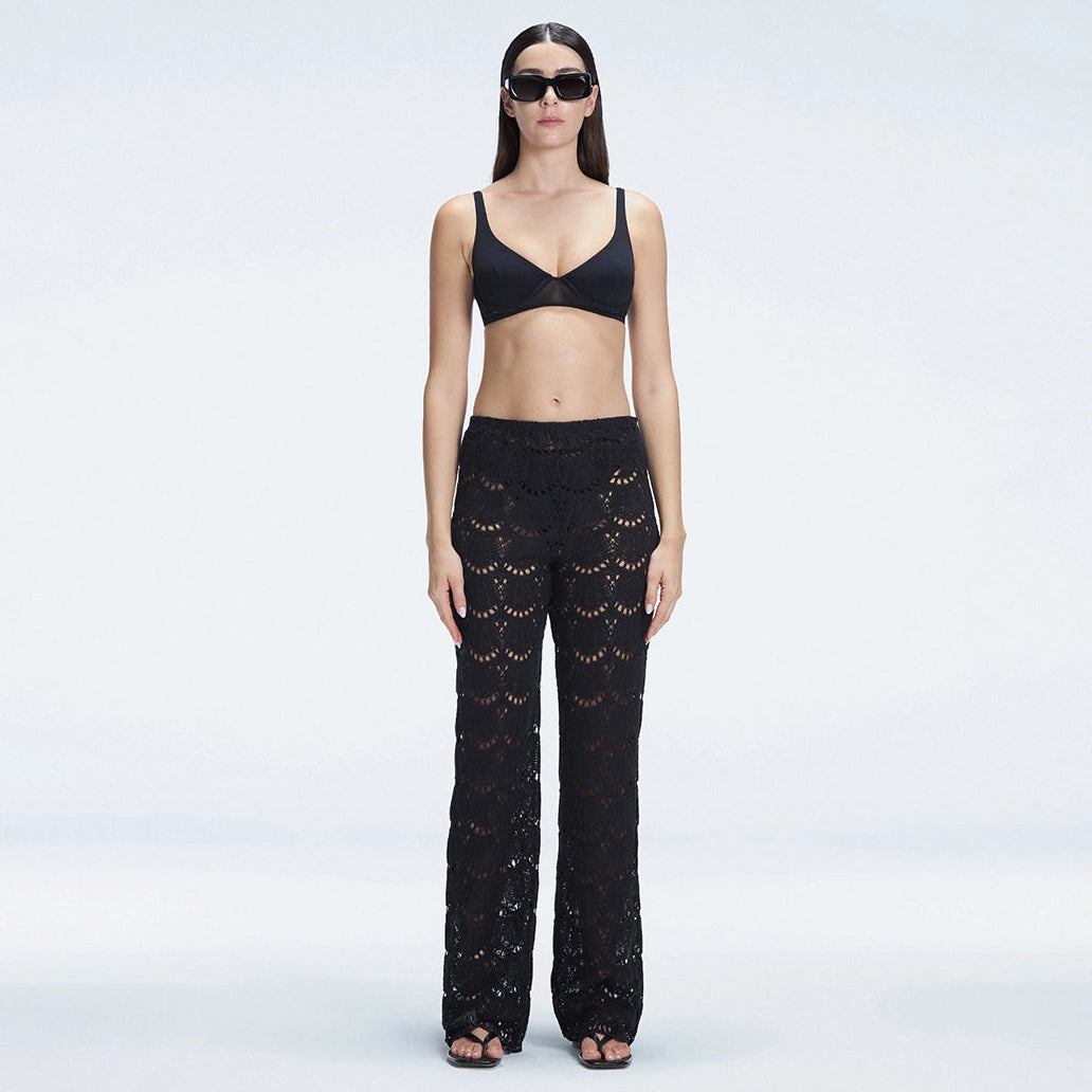 Elysia Black Lace Crochet High Waist Pants | Moeva | Set | Each week unveils new pieces—luxury swimwear, fluid resort silhouettes, and elevated summer-to-evening essentials designed to carry you from coastal escapes to city nights.