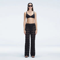Elysia Black Lace Crochet High Waist Pants | Moeva | Shirt and Pants | Each week unveils new pieces—luxury swimwear, fluid resort silhouettes, and elevated summer-to-evening essentials designed to carry you from coastal escapes to city nights.