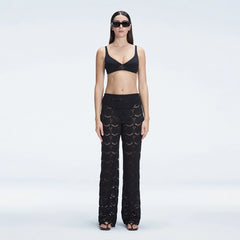 Elysia Black Lace Crochet High Waist Pants | Moeva | Shirt and Pants | Each week unveils new pieces—luxury swimwear, fluid resort silhouettes, and elevated summer-to-evening essentials designed to carry you from coastal escapes to city nights.