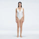 Emma White V Neck Satin Swimsuit | Moeva | One-Piece | Each week unveils new pieces—luxury swimwear, fluid resort silhouettes, and elevated summer-to-evening essentials designed to carry you from coastal escapes to city nights.