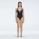 Emma Black V Neck Satin Swimsuit | Moeva | One-Piece | Each week unveils new pieces—luxury swimwear, fluid resort silhouettes, and elevated summer-to-evening essentials designed to carry you from coastal escapes to city nights.