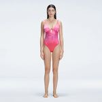 Emma Gradient V Neck Satin Swimsuit | Moeva | One-Piece | Each week unveils new pieces—luxury swimwear, fluid resort silhouettes, and elevated summer-to-evening essentials designed to carry you from coastal escapes to city nights.