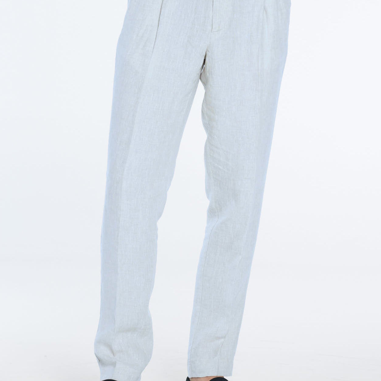 Enzo Light Blue Linen Straight-Leg Pants | Moeva | Pants | Each week unveils new pieces—luxury swimwear, fluid resort silhouettes, and elevated summer-to-evening essentials designed to carry you from coastal escapes to city nights.
