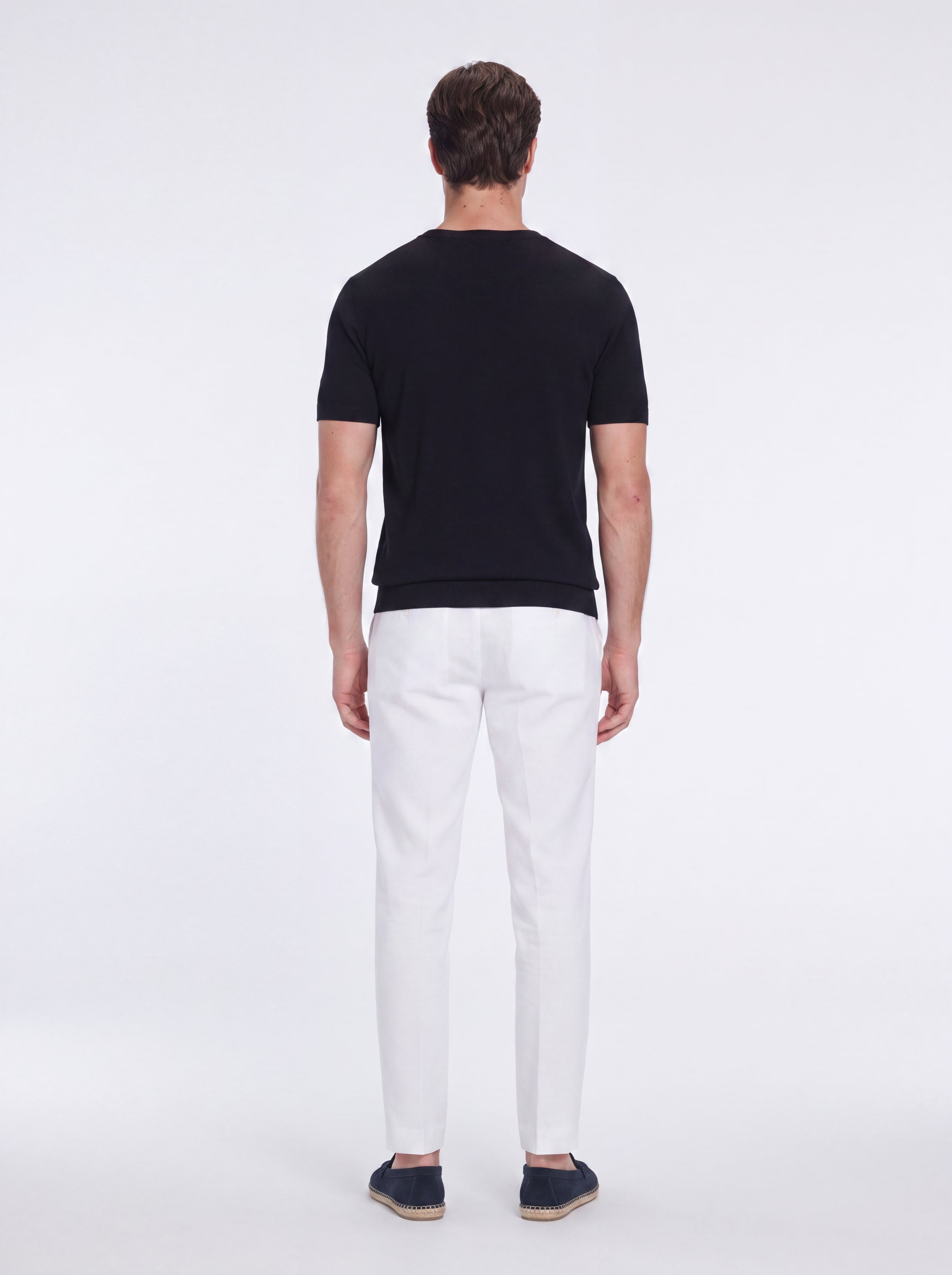 Enzo White Linen Straight-Leg Pants | Moeva | Pants | Each week unveils new pieces—luxury swimwear, fluid resort silhouettes, and elevated summer-to-evening essentials designed to carry you from coastal escapes to city nights.