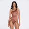 Esterelle One Shoulder Gold Detailed Satin Brown Swimsuit | Moeva | Swimsuit | Each week unveils new pieces—luxury swimwear, fluid resort silhouettes, and elevated summer-to-evening essentials designed to carry you from coastal escapes to city nights.