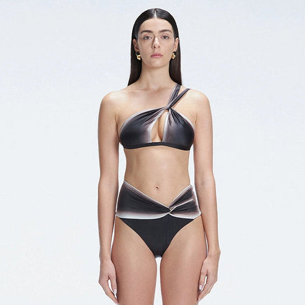 Eva Black One Shoulder High Waist Satin Bikini Set | Moeva | Bikini Set | Each week unveils new pieces—luxury swimwear, fluid resort silhouettes, and elevated summer-to-evening essentials designed to carry you from coastal escapes to city nights.