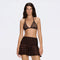 Eze Metallic Knit High-Waist Mini Brown Skirt | Moeva | Skirt | Each week unveils new pieces—luxury swimwear, fluid resort silhouettes, and elevated summer-to-evening essentials designed to carry you from coastal escapes to city nights.