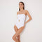 Felice White Bandeau Swimsuit | Moeva | Swimsuit | Each week unveils new pieces—luxury swimwear, fluid resort silhouettes, and elevated summer-to-evening essentials designed to carry you from coastal escapes to city nights.