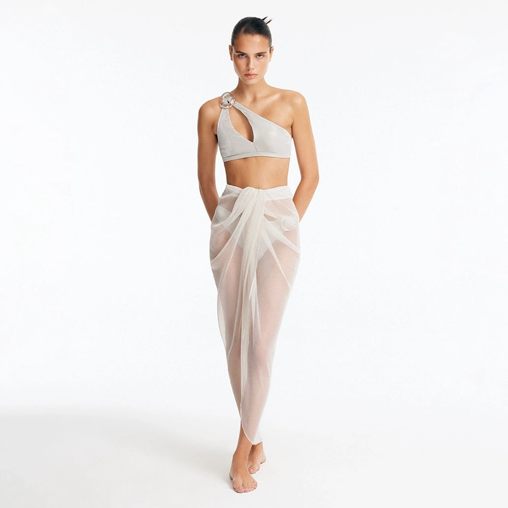 Fern Silver Mesh Maxi Skirt | Moeva | Skirt | Each week unveils new pieces—luxury swimwear, fluid resort silhouettes, and elevated summer-to-evening essentials designed to carry you from coastal escapes to city nights.