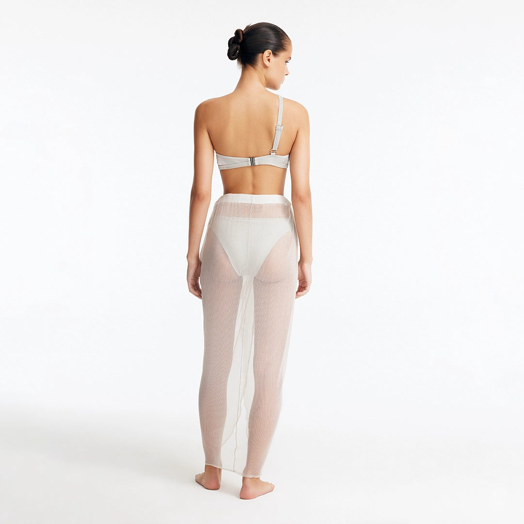 Fern Silver Mesh Maxi Skirt | Moeva | Skirt | Each week unveils new pieces—luxury swimwear, fluid resort silhouettes, and elevated summer-to-evening essentials designed to carry you from coastal escapes to city nights.