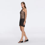Ferrat Black Metallic Knitted Halter Mini Dress | Moeva | Dress | Each week unveils new pieces—luxury swimwear, fluid resort silhouettes, and elevated summer-to-evening essentials designed to carry you from coastal escapes to city nights.