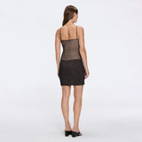 Ferrat Black Metallic Knitted Halter Mini Dress | Moeva | Dress | Each week unveils new pieces—luxury swimwear, fluid resort silhouettes, and elevated summer-to-evening essentials designed to carry you from coastal escapes to city nights.