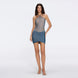 Ferrat Blue Metallic Knitted Halter Mini Dress | Moeva | Dress | Each week unveils new pieces—luxury swimwear, fluid resort silhouettes, and elevated summer-to-evening essentials designed to carry you from coastal escapes to city nights.