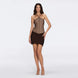 Ferrat Brown Metallic Knitted Halter Mini Dres | Moeva | Dress | Each week unveils new pieces—luxury swimwear, fluid resort silhouettes, and elevated summer-to-evening essentials designed to carry you from coastal escapes to city nights.
