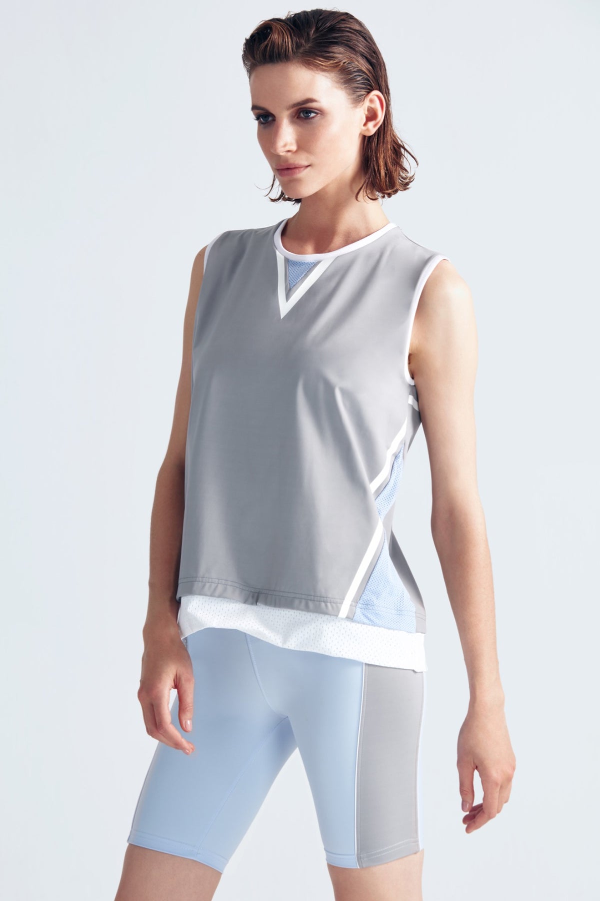 Frankie Blue Silver Sport Shorts