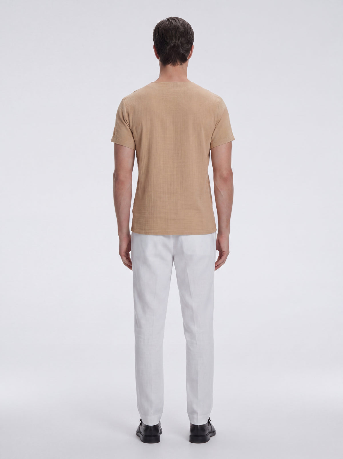 George Nude Cotton T-Shirt with Button Detail | Moeva | T-Shirt | Each week unveils new pieces—luxury swimwear, fluid resort silhouettes, and elevated summer-to-evening essentials designed to carry you from coastal escapes to city nights.