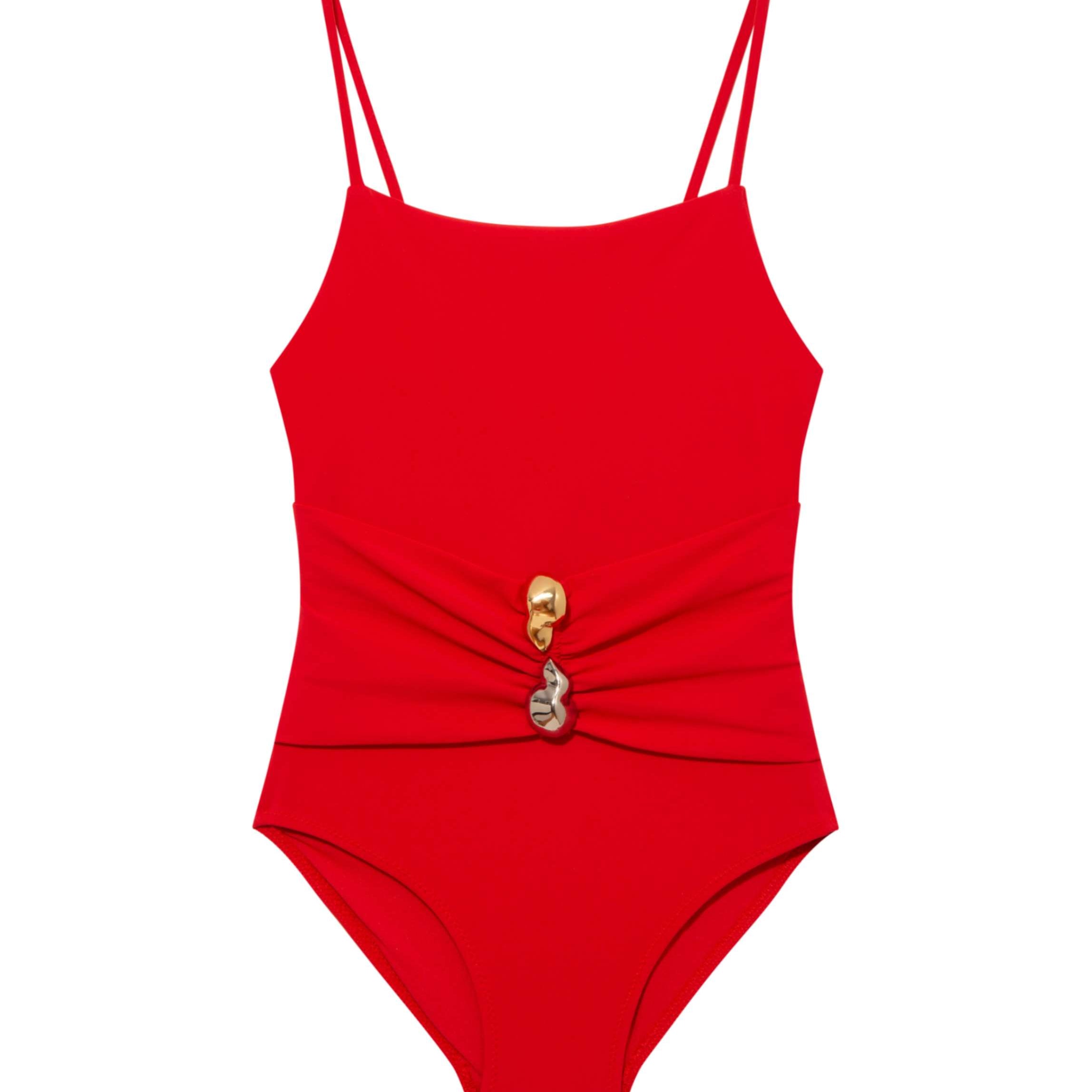 Gigi Red Scoop Neck Kids Swimsuit | Moeva | Swimsuit | Each week unveils new pieces—luxury swimwear, fluid resort silhouettes, and elevated summer-to-evening essentials designed to carry you from coastal escapes to city nights.
