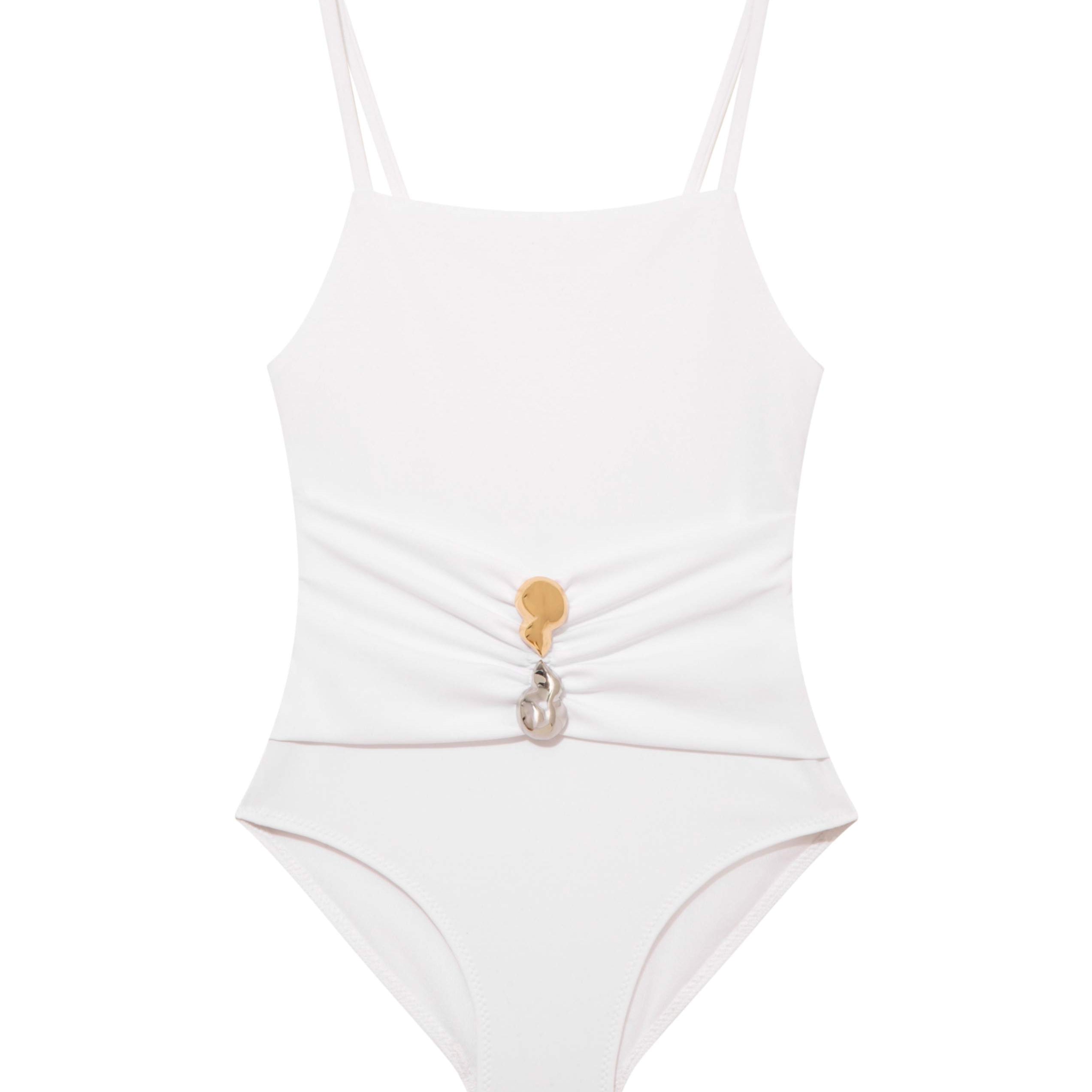 Gigi White Scoop Neck Kids Swimsuit | Moeva | Swimsuit | Each week unveils new pieces—luxury swimwear, fluid resort silhouettes, and elevated summer-to-evening essentials designed to carry you from coastal escapes to city nights.