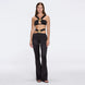 Gwyneth High-Waist with Gold Detail Satin Flare Black Pants | Moeva | Women Beachwear Pants | Each week unveils new pieces—luxury swimwear, fluid resort silhouettes, and elevated summer-to-evening essentials designed to carry you from coastal escapes to city nights.