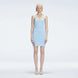Heather Blue Square Neck Knit Mini Dress Slit Detail | Moeva | Dress | Each week unveils new pieces—luxury swimwear, fluid resort silhouettes, and elevated summer-to-evening essentials designed to carry you from coastal escapes to city nights.
