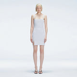 Heather Square Neck Knit Mini Dress Slit Detail | Moeva | Dress | Each week unveils new pieces—luxury swimwear, fluid resort silhouettes, and elevated summer-to-evening essentials designed to carry you from coastal escapes to city nights.