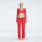 Helena Straight Leg Accessorised Red Pants | Moeva | Pants | Each week unveils new pieces—luxury swimwear, fluid resort silhouettes, and elevated summer-to-evening essentials designed to carry you from coastal escapes to city nights.