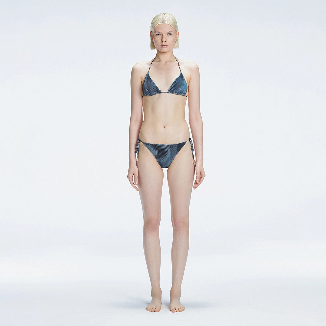Hermione Black Triangle Side Tie 3D Bikini Set | Moeva | | Each week unveils new pieces—luxury swimwear, fluid resort silhouettes, and elevated summer-to-evening essentials designed to carry you from coastal escapes to city nights.