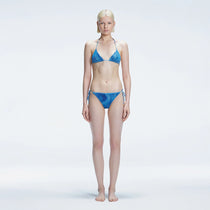 Hermione Blue Triangle Side Tie 3D Bikini Set | Moeva | | Each week unveils new pieces—luxury swimwear, fluid resort silhouettes, and elevated summer-to-evening essentials designed to carry you from coastal escapes to city nights.