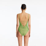 Rue Green Underwired Crochet Swimsuit with Tie-Back | Moeva | Swimsuit | Each week unveils new pieces—luxury swimwear, fluid resort silhouettes, and elevated summer-to-evening essentials designed to carry you from coastal escapes to city nights.