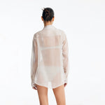 Ambrosia Silver Long Sleeve Shirt | Moeva | Shirt | Each week unveils new pieces—luxury swimwear, fluid resort silhouettes, and elevated summer-to-evening essentials designed to carry you from coastal escapes to city nights.