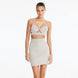 Rye Silver Fitted Mini Skirt with Topstitching Details | Moeva | Skirt | Each week unveils new pieces—luxury swimwear, fluid resort silhouettes, and elevated summer-to-evening essentials designed to carry you from coastal escapes to city nights.